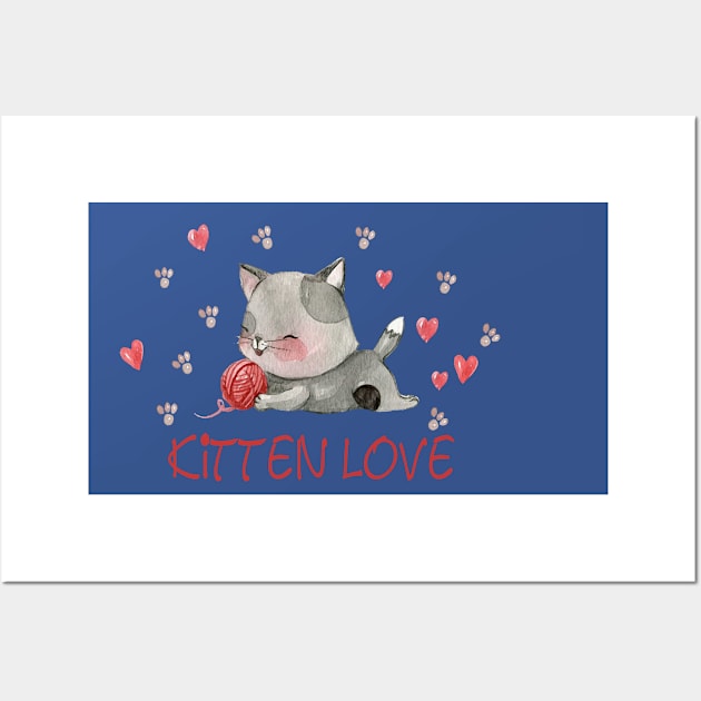 Kitten Love Wall Art by AlondraHanley